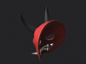 japanese demon mask 3D Model