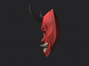japanese demon mask 3D Model