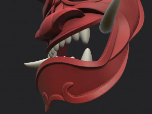 japanese demon mask 3D Model