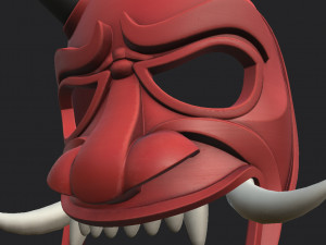 japanese demon mask 3D Model