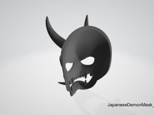 japanese demon mask 3D Model