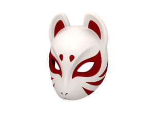 japanese fox mask 3D Model