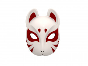 japanese fox mask Model 3D