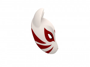 japanese fox mask Model 3D