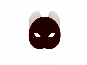 japanese fox mask Model 3D