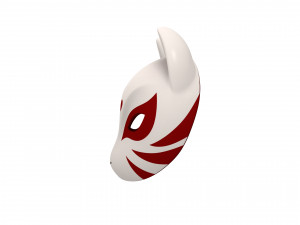 japanese fox mask Model 3D