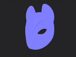 japanese fox mask Model 3D