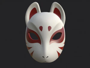 japanese fox mask 3D Model