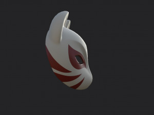 japanese fox mask Model 3D
