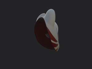 japanese fox mask Model 3D
