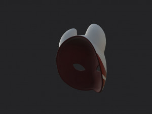japanese fox mask Model 3D