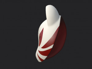 japanese fox mask Model 3D