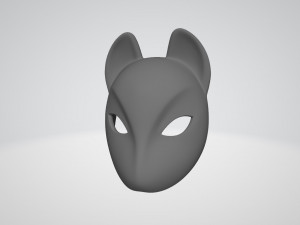 japanese fox mask Model 3D
