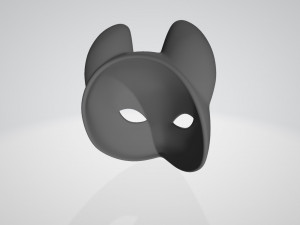 japanese fox mask Model 3D