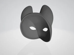 japanese fox mask 3D Model