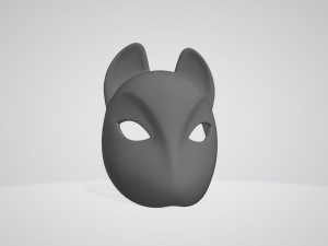 japanese fox mask Model 3D