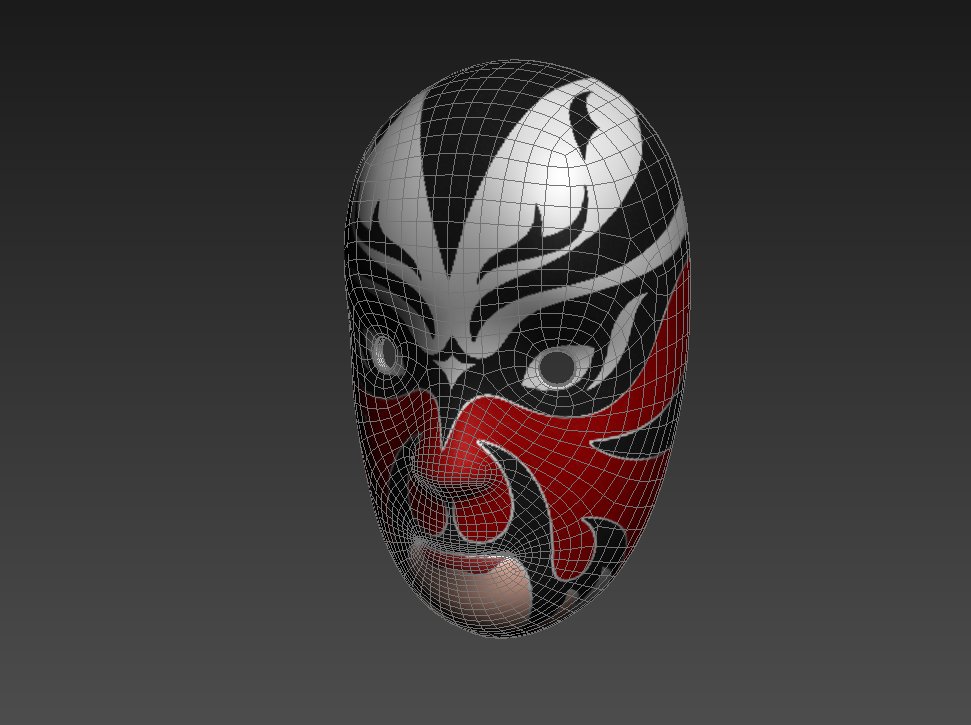 Chinese Opera Mask 3D Model In Clothing 3DExport