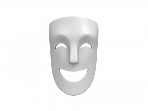 theater happy mask 3Dモデル