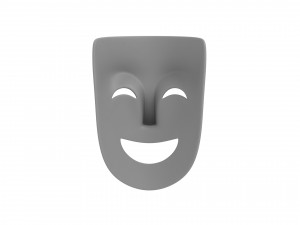 theater happy mask 3Dモデル