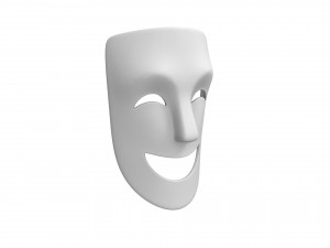 theater happy mask 3Dモデル