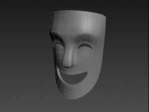 theater happy mask 3Dモデル