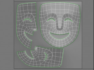 theater happy mask 3Dモデル