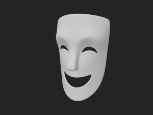 theater happy mask 3Dモデル