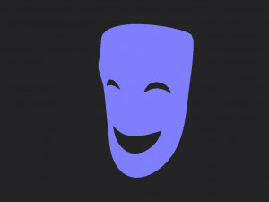 theater happy mask 3Dモデル