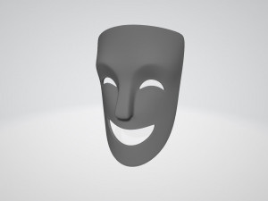 theater happy mask 3Dモデル