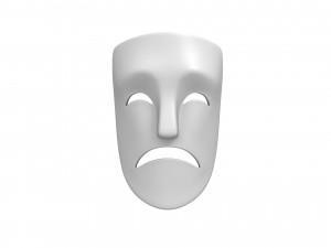 theater sad mask Modelo 3D