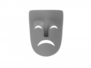theater sad mask Modelo 3D