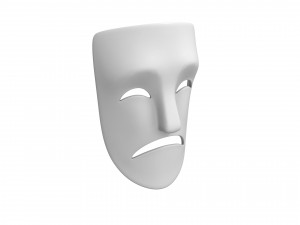 theater sad mask Modelo 3D