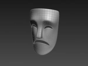 theater sad mask 3D Model