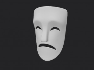 theater sad mask Modelo 3D