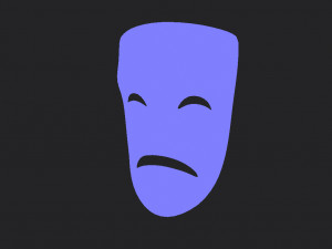 theater sad mask Modelo 3D