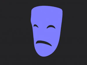 theater sad mask 3D Model