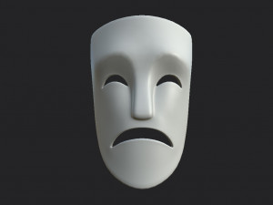 theater sad mask Modelo 3D