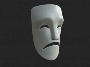 theater sad mask Modelo 3D
