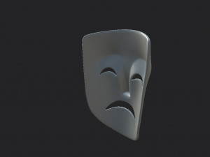 theater sad mask Modelo 3D