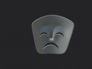 theater sad mask Modelo 3D