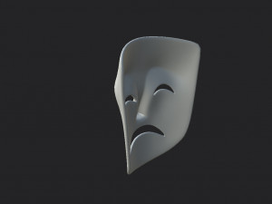 theater sad mask Modelo 3D