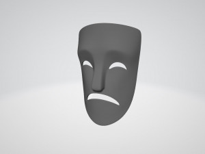 theater sad mask Modelo 3D