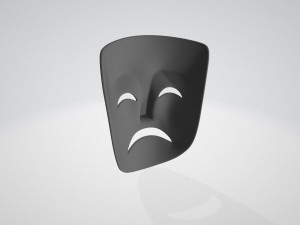 theater sad mask Modelo 3D