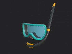 diving mask Modello 3D