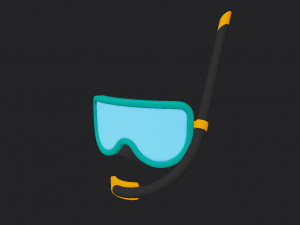 diving mask Modello 3D