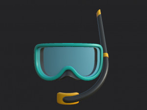 diving mask Modello 3D