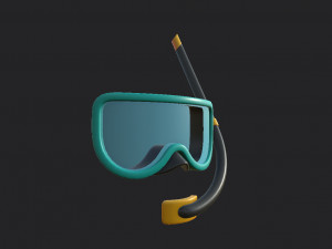 diving mask Modello 3D