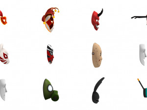 3d mask pack 3D Model