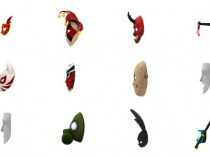 3d mask pack 3D Model