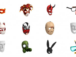 3d mask pack 3D Model